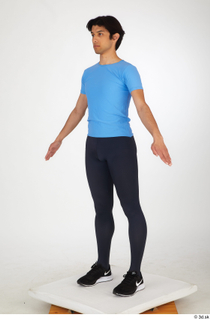 Jorge ballet leggings black sneakers blue t shirt dressed sports standing whole body 0010.jpg